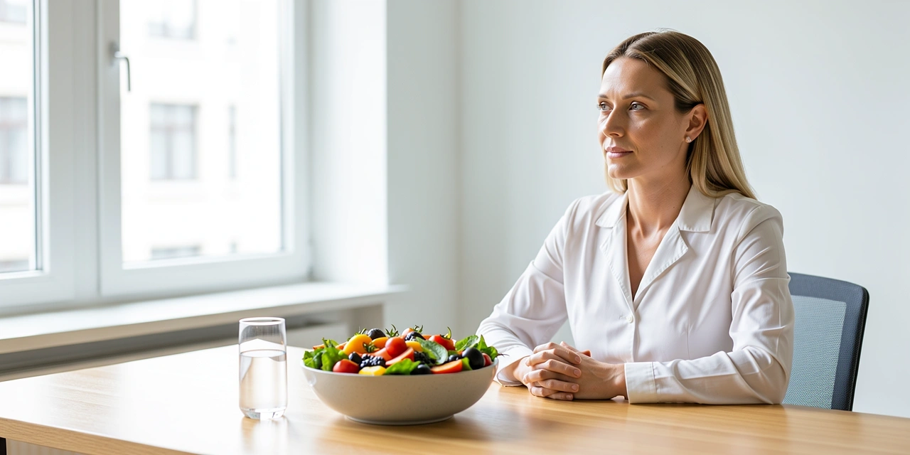 Ruokavalioneuvonnan asiantuntija työnsä äärellä